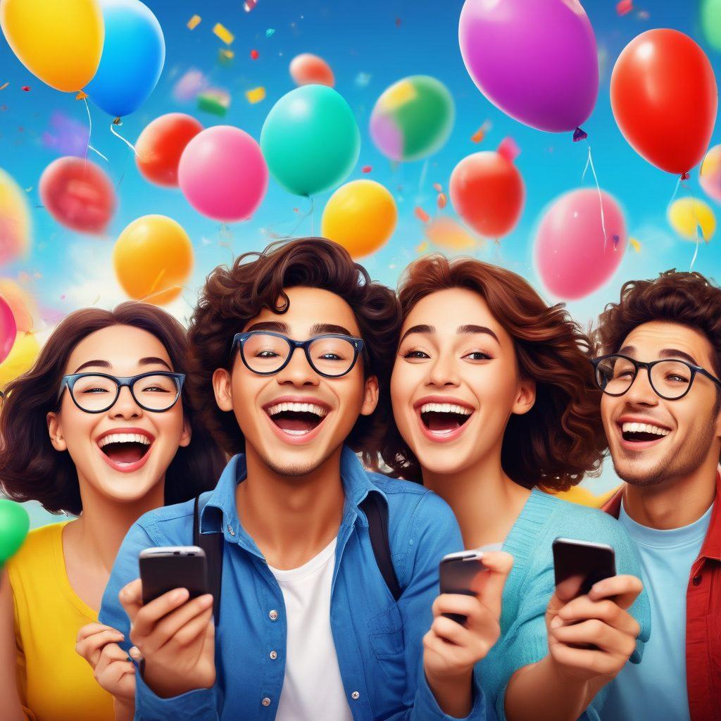 A joyful scene depicting a diverse group of people happily engaging in seamless digital ticket payments on their devices. Bright and cheerful colors fill the background with symbols of happiness like balloons, confetti, and smiling emojis. A large, stylized ticket icon floats in the center, symbolizing the ease of transactions. The image radiates positivity and simplicity, evoking a sense of happiness and convenience. vibrant colors. cartoon style.